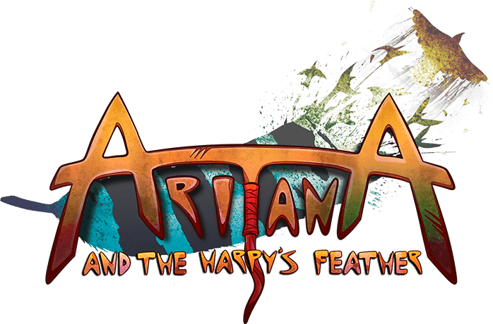 Aritana and the Harpy's Feather Logo